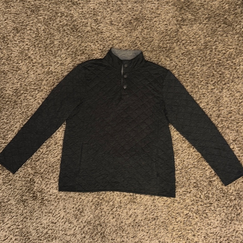 “Croft & Barrow” Gray Button Up Casual Sweater